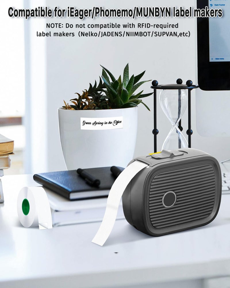 شريط صانع الملصقات iEager مقاس 12 مم × 40 مم ملصق حراري أبيض لآلة صنع الملصقات ملصقات تخزين منزلية ملصقات ذاتية اللصق مجموعة من 3 قطع - Image 5